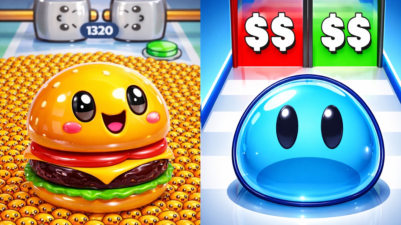 Food Run vs Slime Run Race – Relaxing Satisfying SpeedRun Gameplay