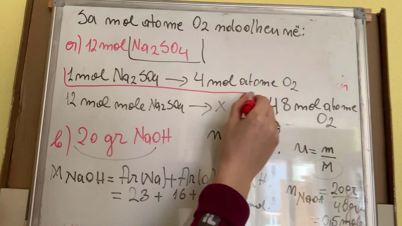 Ushtrime për molin. Koncepte dhe dallimet midis mol/atom dhe mol/molekulës