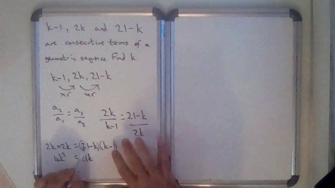 3 consecutive terms of geometric sequence