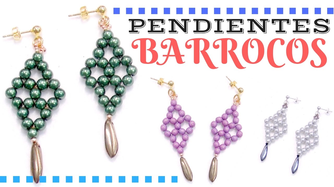 Como hacer unos Pendientes Barrocos con perlas - Tutorial DIY