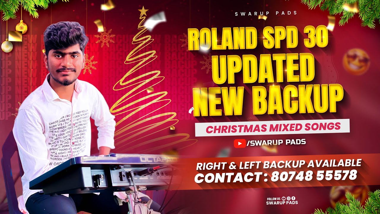Roland spd 30 updated new backup | mixed Christmas songs | 8074855578 | #swaruppads