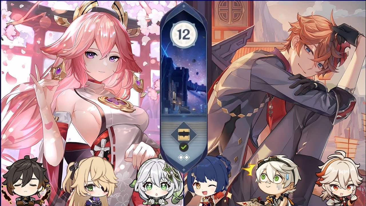 Spiral Abyss 4.3 | C0 R1 Yae Miko Aggravate & C0 Childe International | Genshin Impact