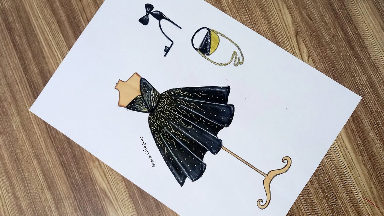 رسم أزياء بنات سهلة جدا |رسم أزياء بنات سهلة خطوة بخطوة للمبتدئين|easy fashion drawing