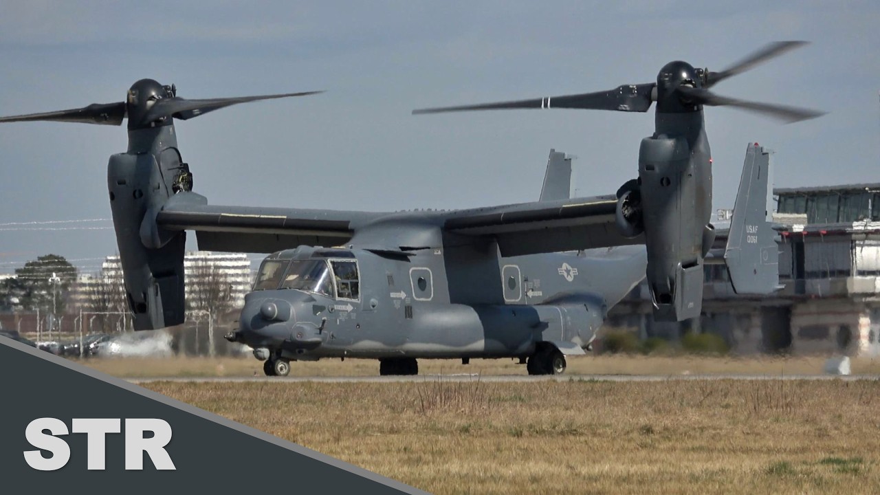 The most Spectacular Aircraft? Bell-Boeing CV-22 Osprey at Stuttgart Airport