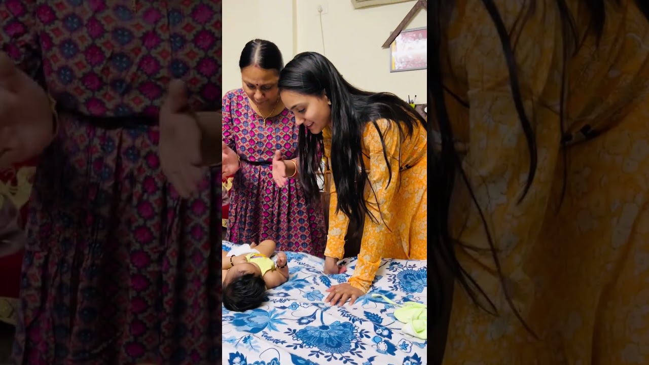 3Months old baby talking to Dadi #dadi #dadipoti #talking #conversation #love #grandmother 