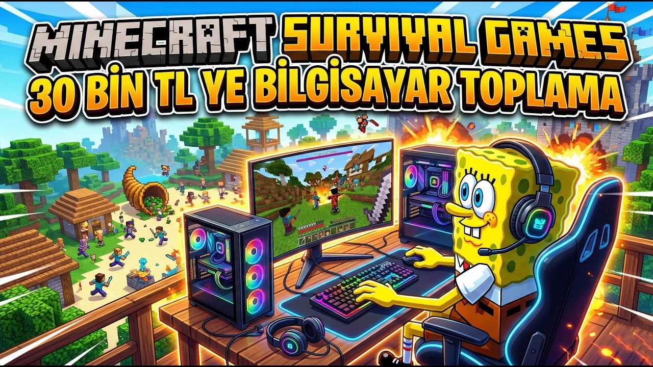 BİLGİSAYARSIZ KALMAYIN || MINECRAFT SURVIVAL GAMES | 6