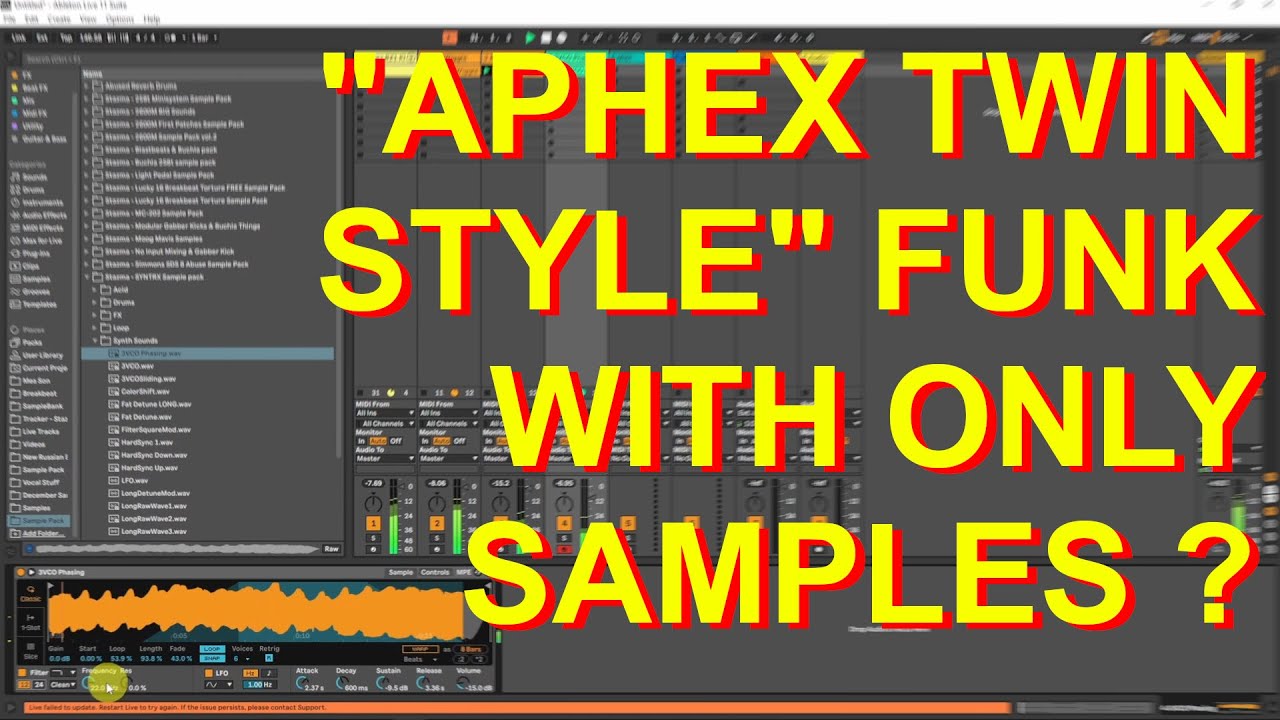 Ableton Simpler & Sampler for Aphex Twin style funk