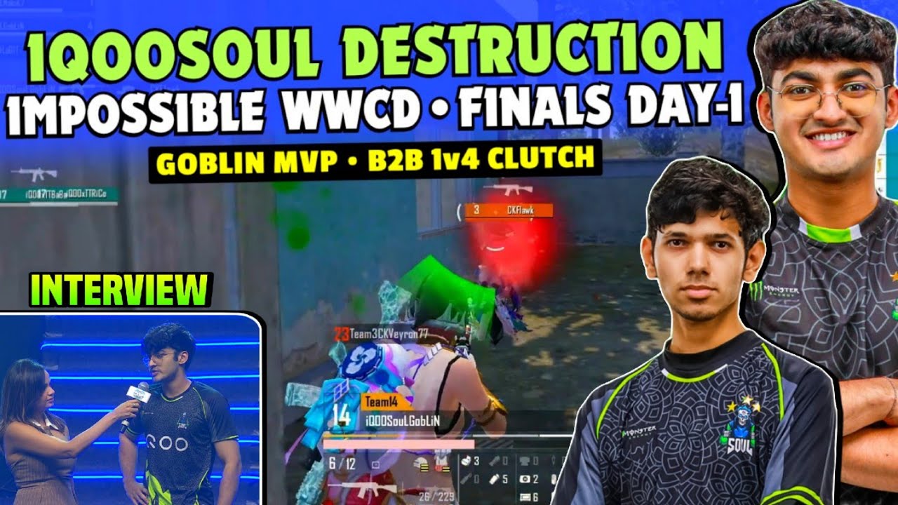 iQOOSouL Impossible WWCD✅ SOUL Goblin Legit Nakul Destruction🔥 Joker 1v4WWCD🥶 Goblin MVP🥵 Team SouL🚀