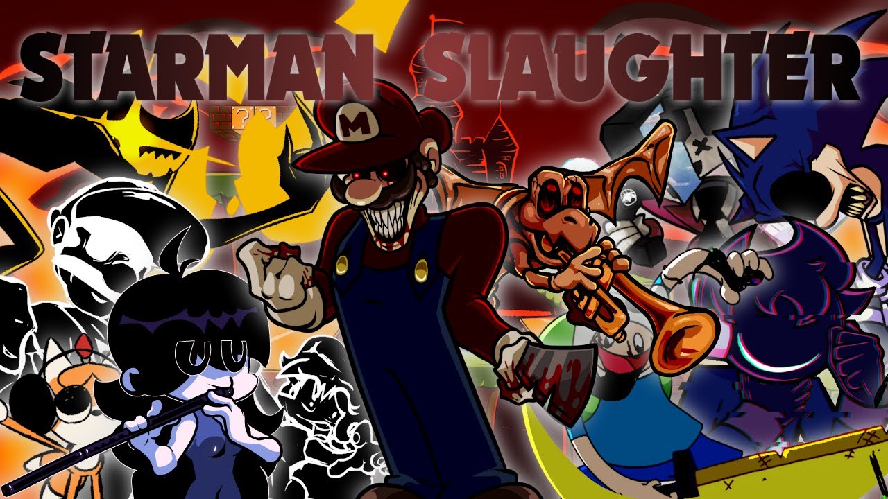 STARMAN SLAUGHTER - BETADCIU (But Every Turn a Different Cover is Used) | FNF | COLAB  @Braulioss