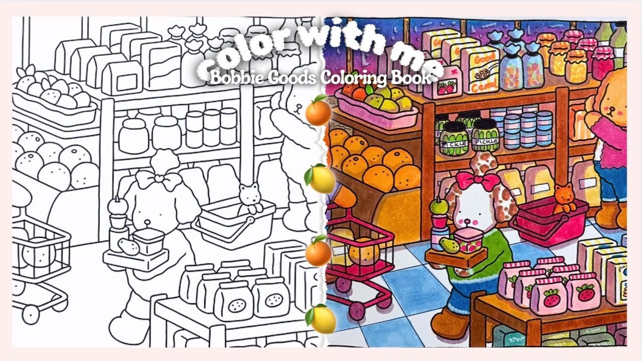 Color With Me 🍋 Bobbie Goods &lsquo;Day to  Night&rsquo; Coloring Book + Ohuhu Markers (Chatty Coloring Vlog)