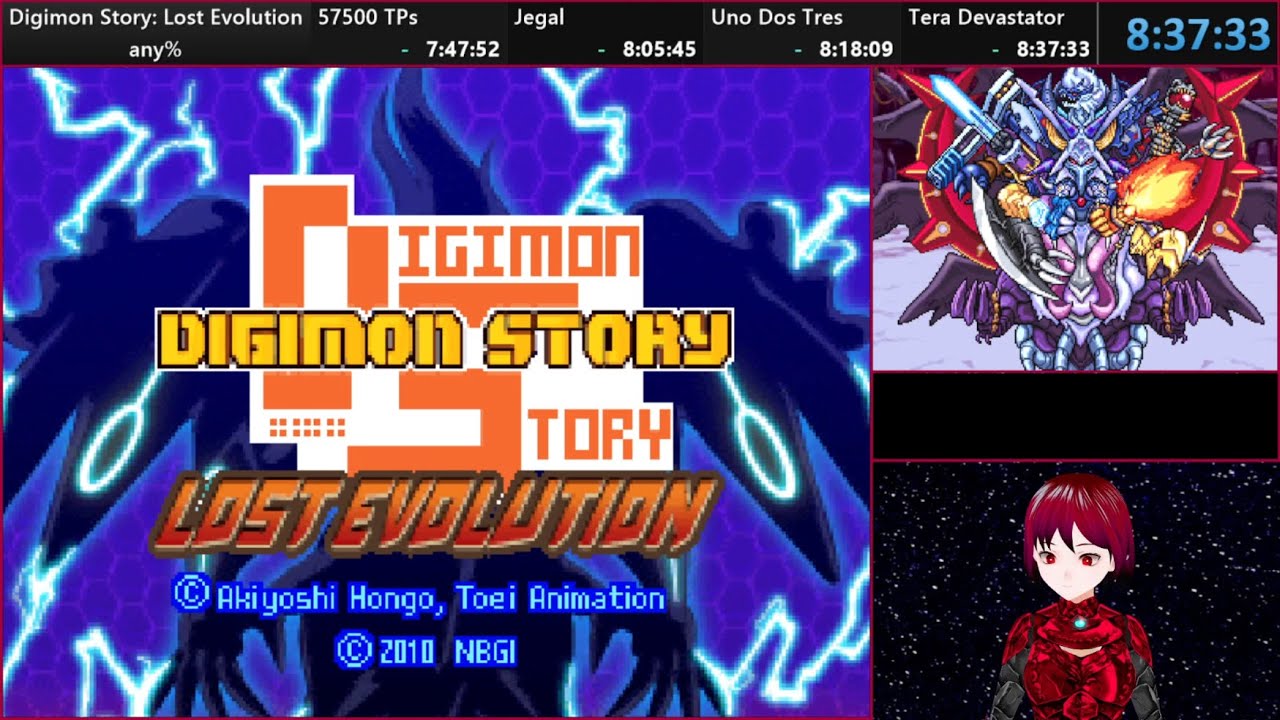 Digimon Story: Lost Evolution any% Speedrun - 8:37:33 (WR)