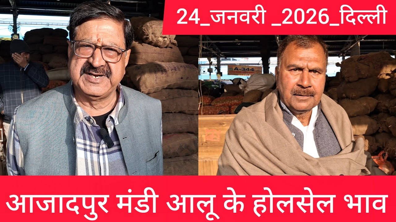 January 24, 2026 दिल्ली 🥔आलू के भाव Azadpur Delhi mandi today #PotatoMarket #delhipotatomarket 