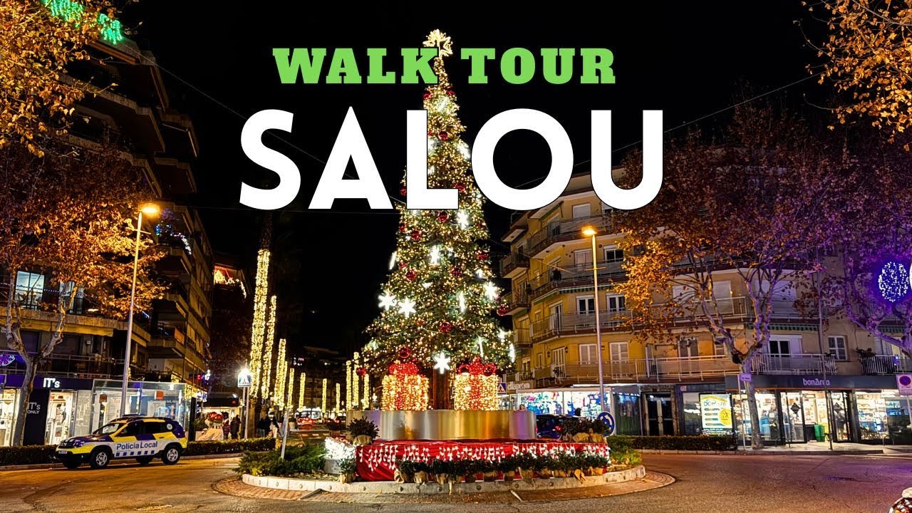 Salou City Christmas Walk 🎄 | December 2025 Walking Tour 4K UHD