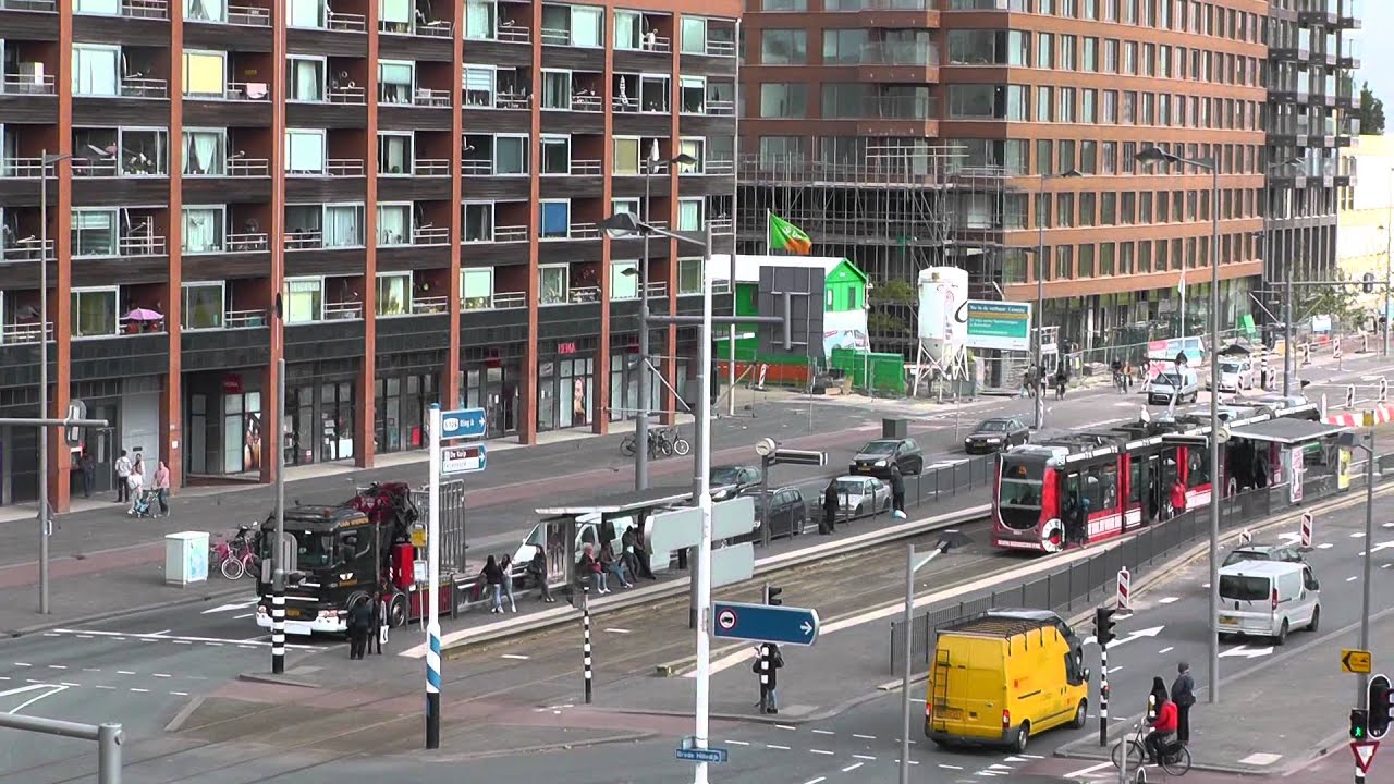 RET Trams, Laan op Zuid e.o. ,  10 septemebr 2014, vanaf het balkon.