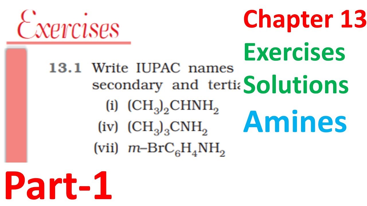 12th chemistry solution | Amines chapter 13 class 12 NCERT organic part-1| IIT JEE Mains NEET hindi