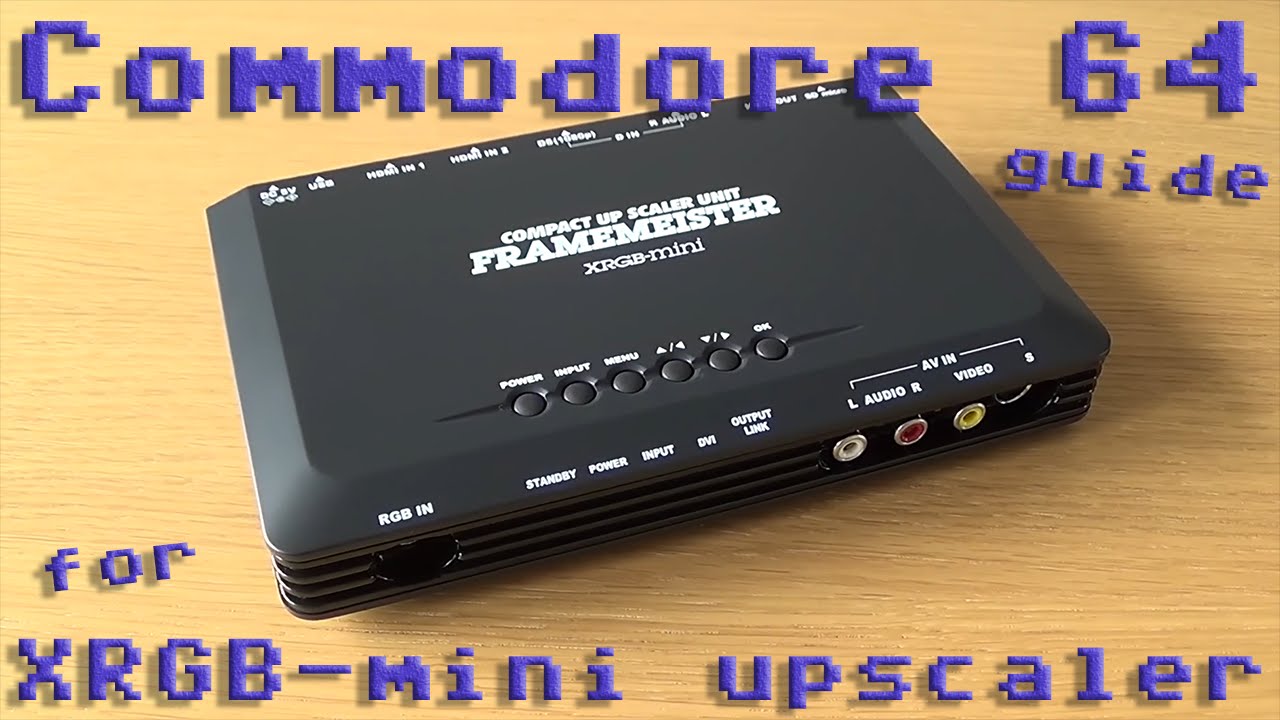 XRGB-mini upscaler guide for the Commodore 64 (PAL).