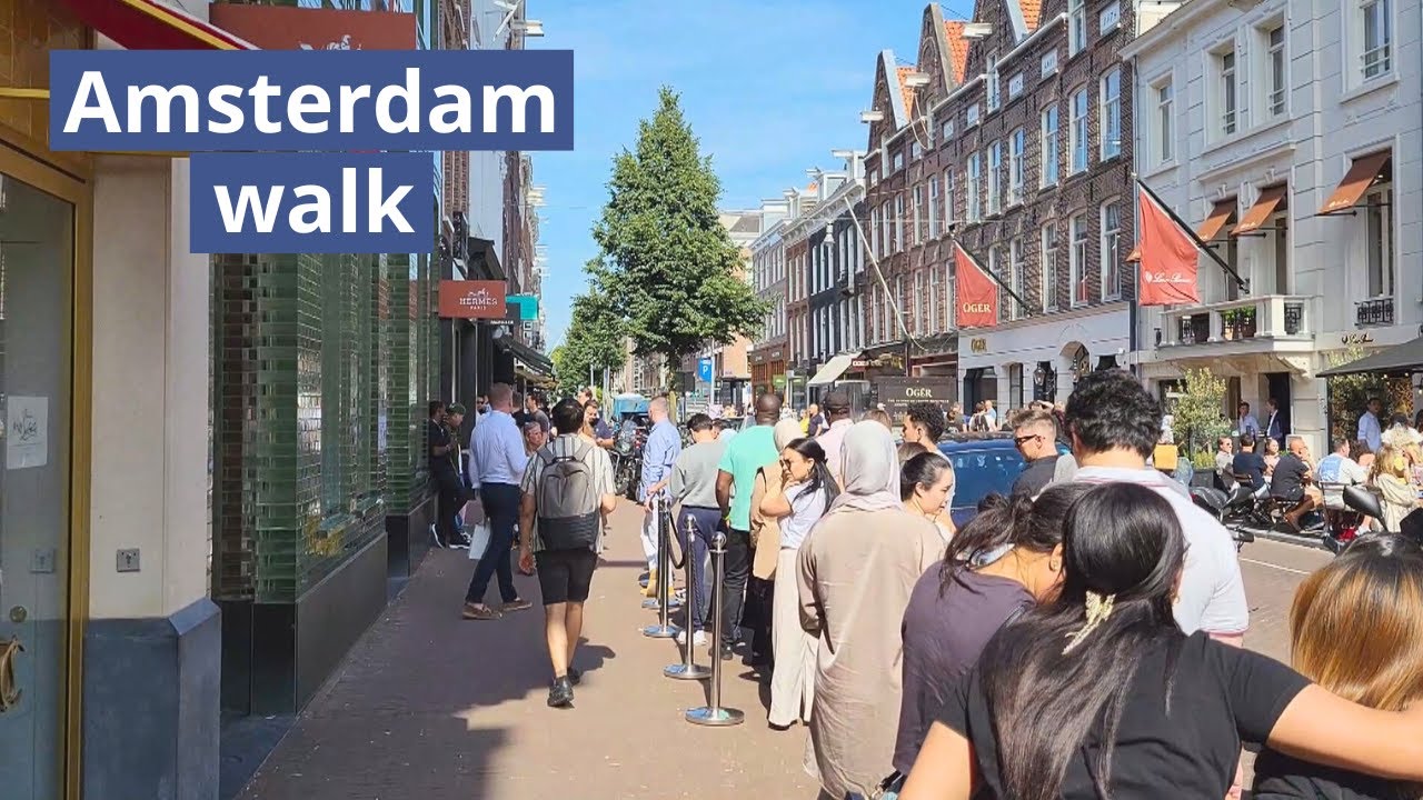 Amsterdam Walk. PC Hooftstraat - Vondelpark ASMR 2024