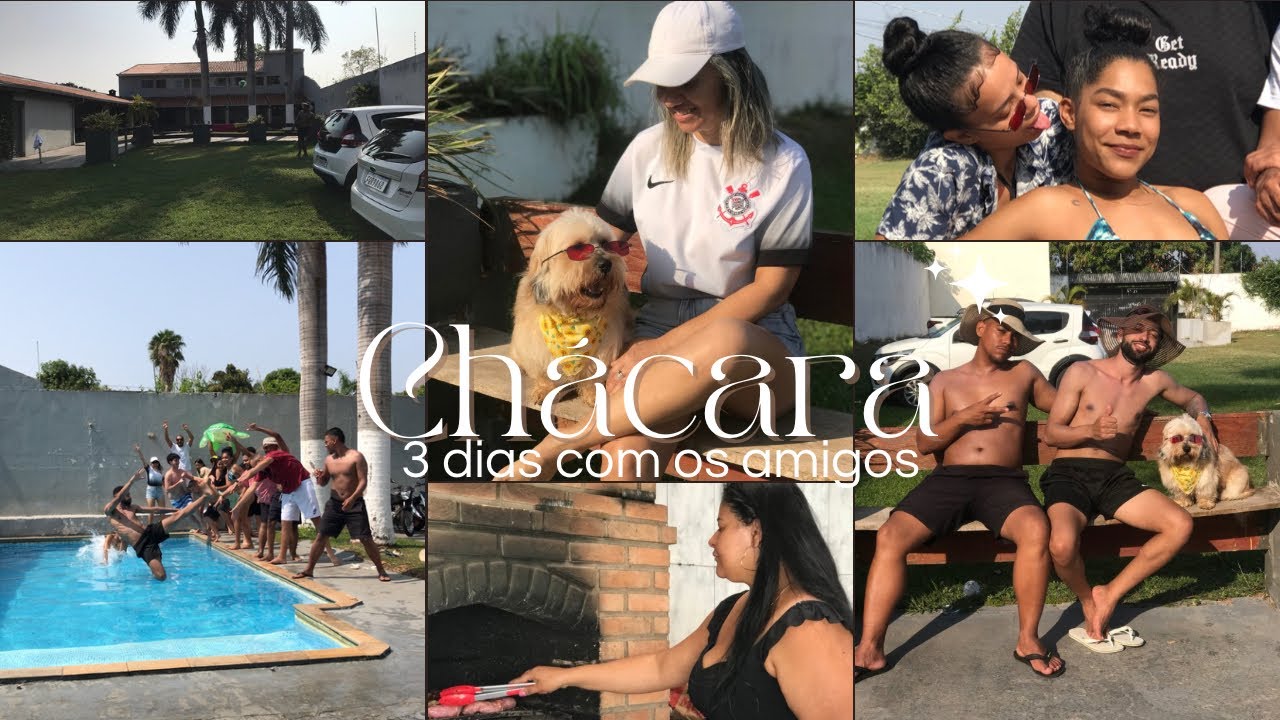 Vlog de 3 dias na chácara com os amigos piscina, churrasco, bagunça e bebidas🌞