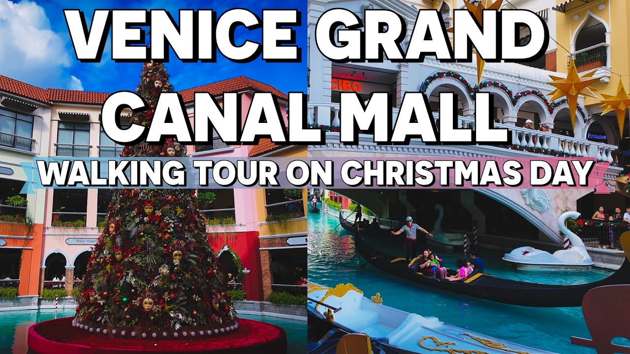 The Most Beautiful Mall in Asia? Christmas Day at Venice Grand Canal Mall - Tour!