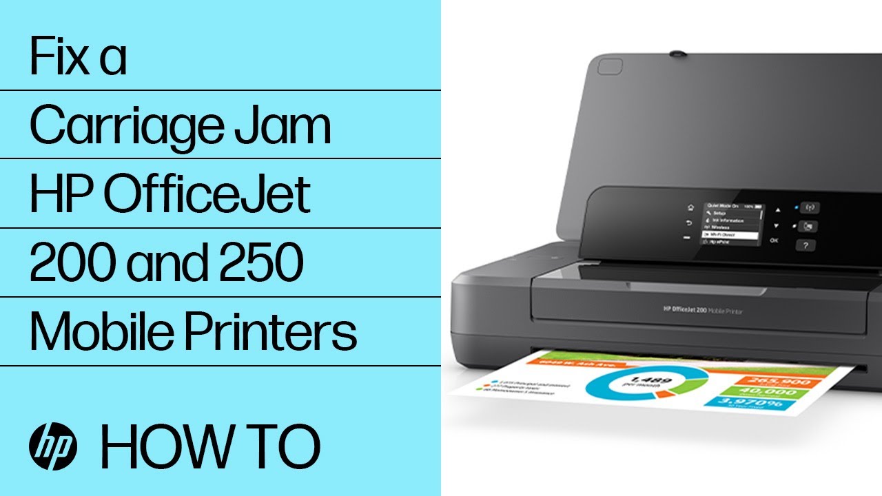 Fixing a Carriage Jam | HP OfficeJet 200 and 250 Mobile Printers | HP