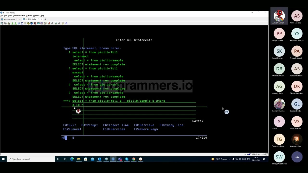 IBM i AS400 Basic SQL Session 2, Pt. 34