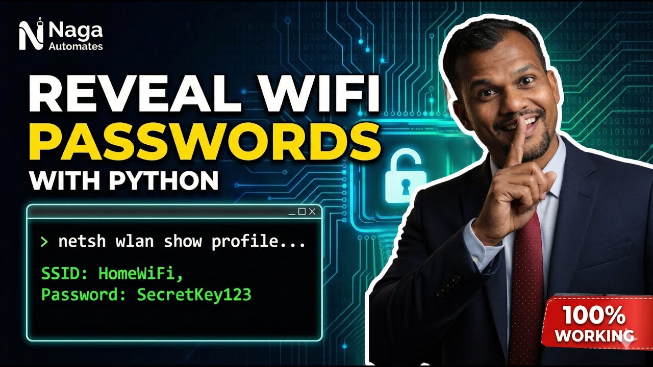 How to Reveal WiFi Passwords using Python (CMD Automation)