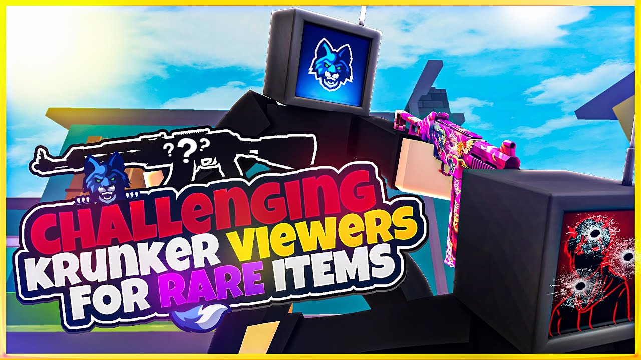 Challenging Krunker VIEWERS for RARE Items! (I LOST!)