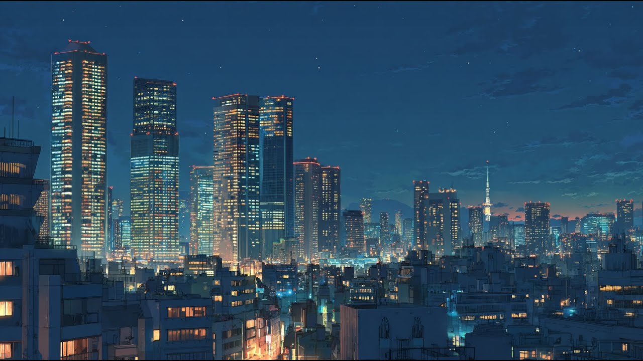 都会の夜景 × Lofi Hip Hop / City Skyline in Japan | Study & Relaxation
