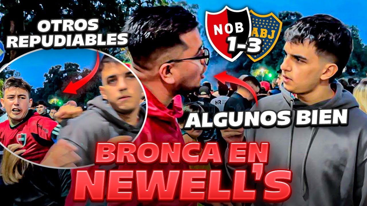 BRONCA/ REACCIÓN CON LOS HINCHAS / NEWELLS 1-3 BOCA