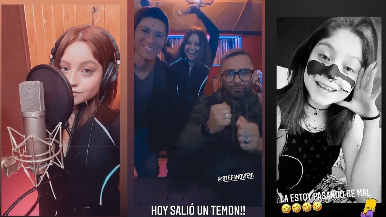 Karol Sevilla grabando