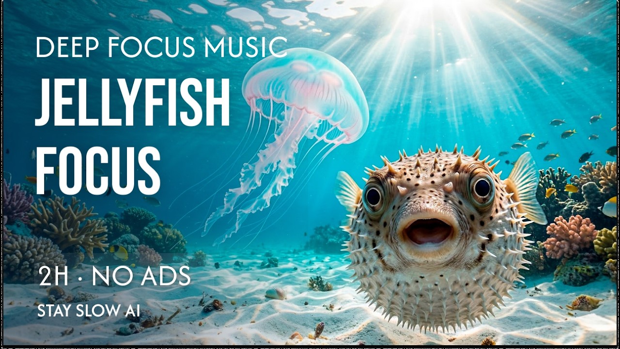 Work Inside The Ocean 🌊 Deep Focus Music With Jellyfish