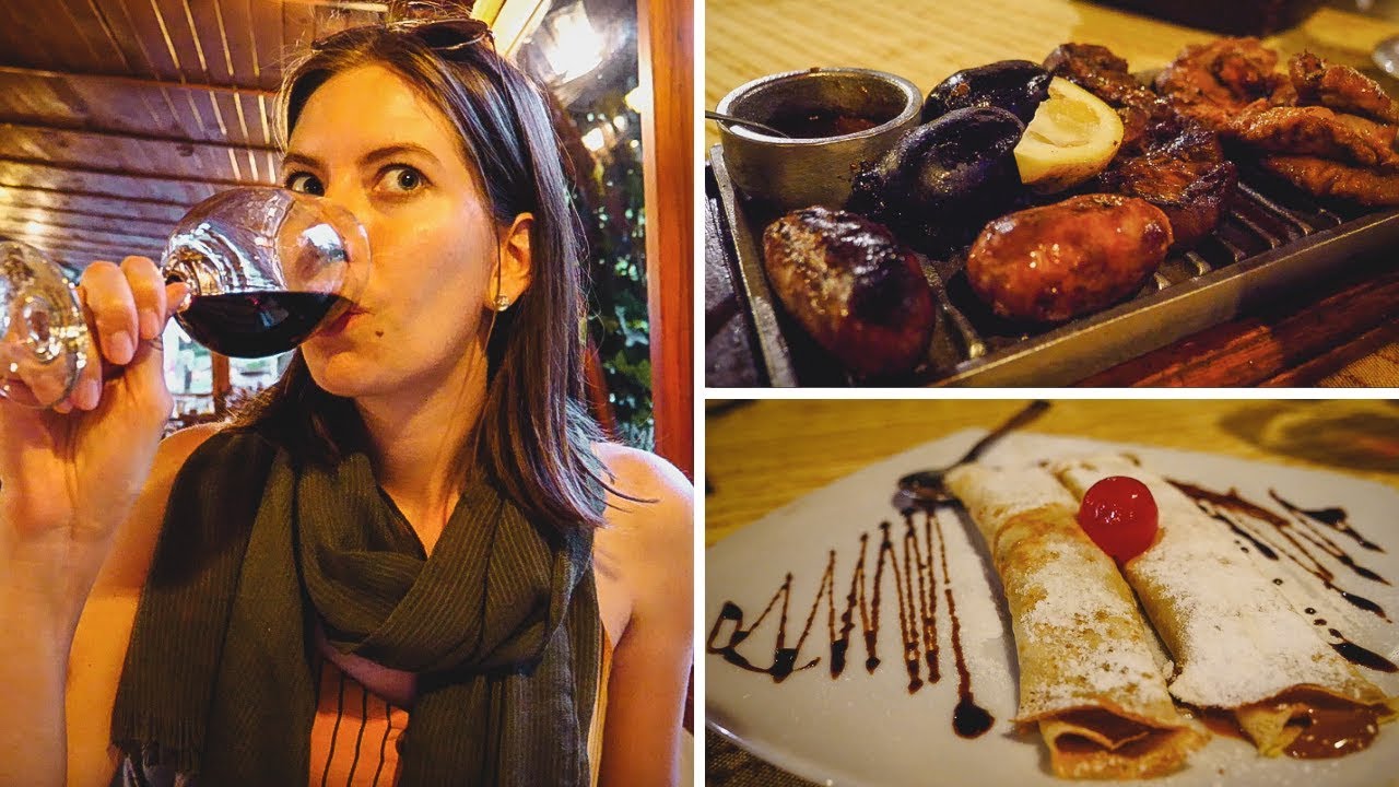 Comiendo Parrillada Argentina con Achuras en Villa General Belgrano 🍷🥩🇦🇷 Restaurante, Vino y Asado