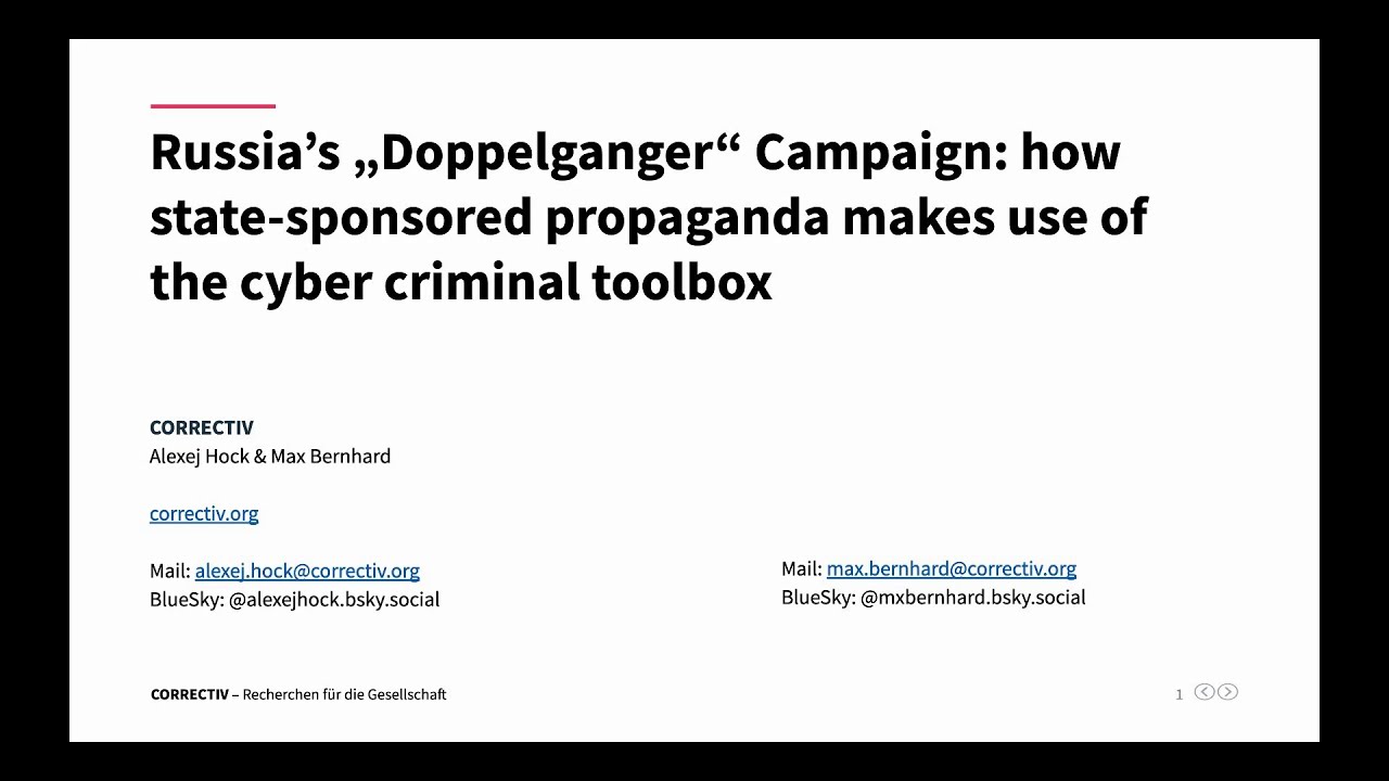 38C3 - identity theft, credit card fraud and cloaking services &ndash; how state-sponsored propaganda make