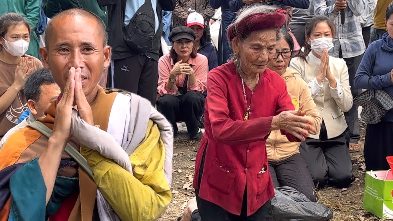 Thích Minh Tuệ : Cụ bà gần 100 tuổi cùng phật tử Thanh Hóa đảnh lễ nghiêm trang kính trọng thầy