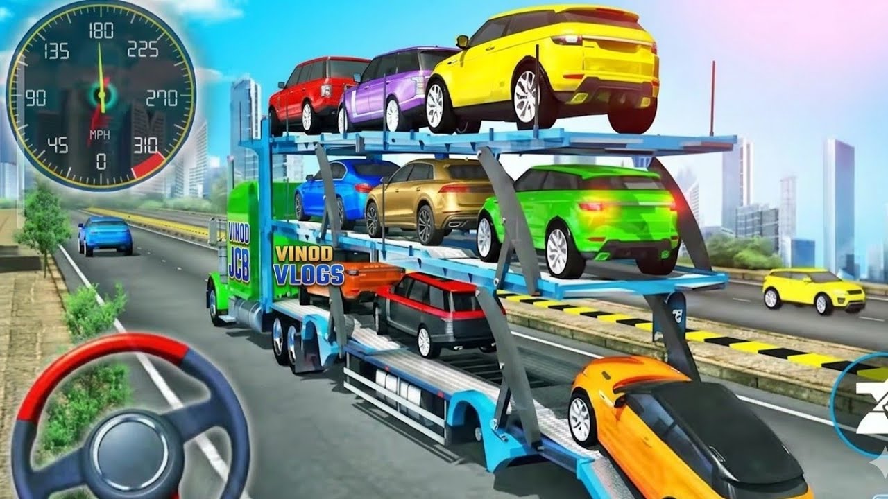 Car Transporter Truck Driving Simulator Cargo Transport Multistory Vehicle Android GamePlay #game