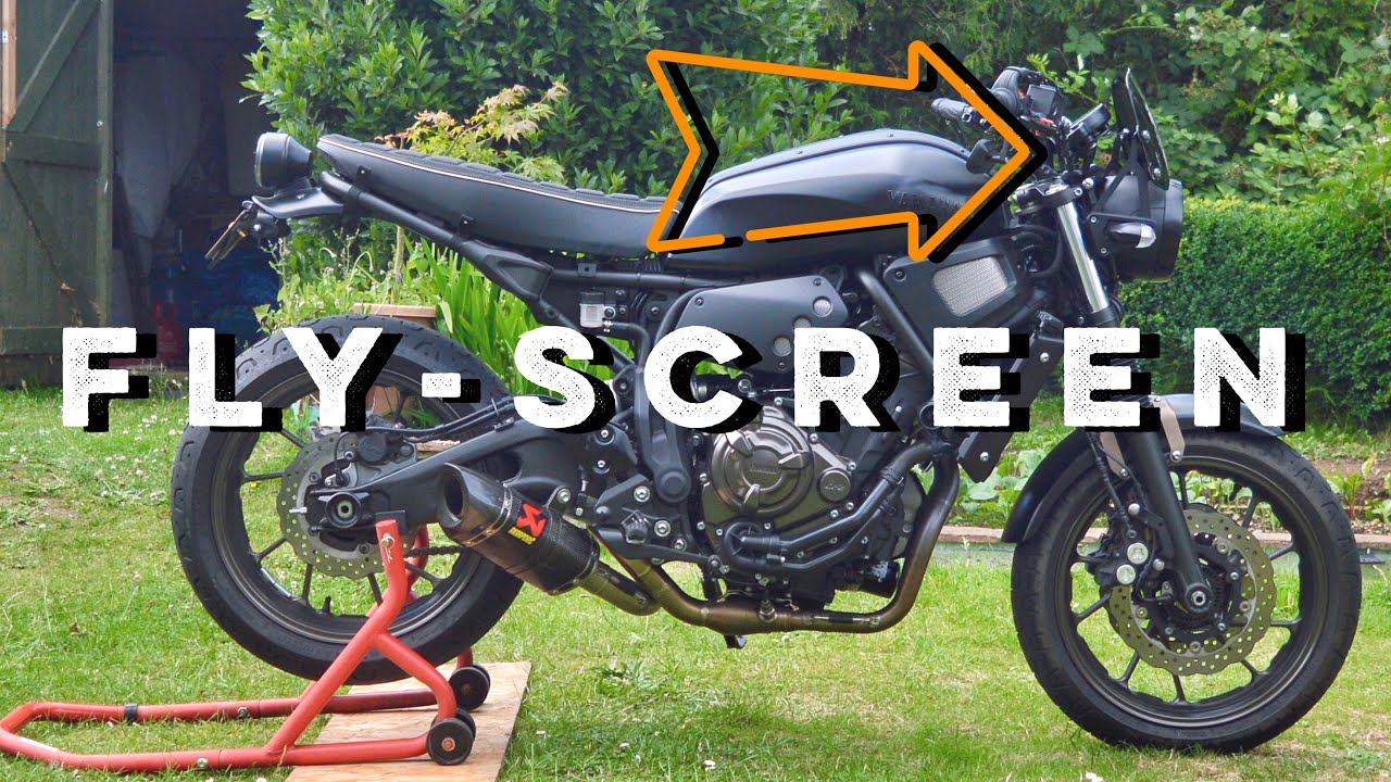 XSR700 | Dart piranha fly-screen installation (welcome to my tiny shed)