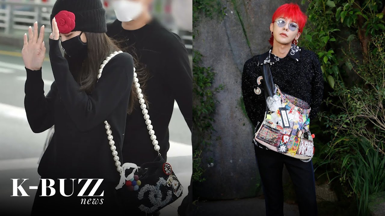 Which item in Jennie's airport outfit reminds netizens of G-Dragon?