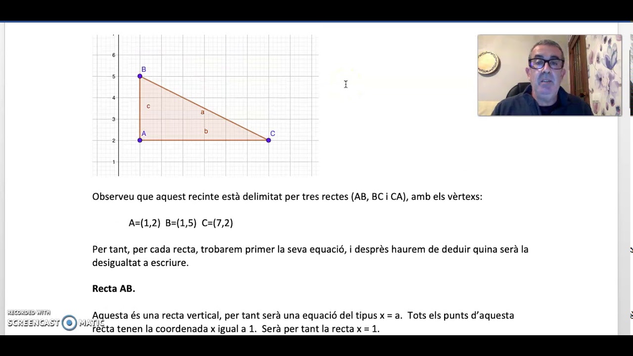 Trobar el sistema d'inequacions.