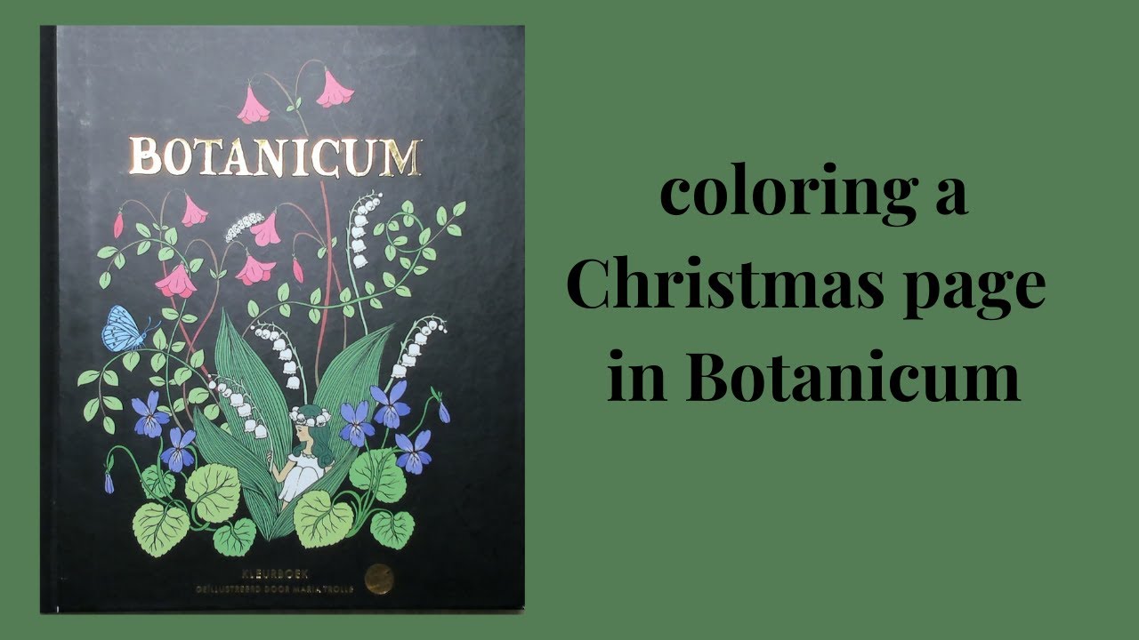 Coloring a Christmas page in Botanicum by Maria Trolle #adultcoloringchannel