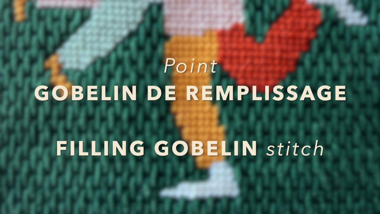 Point Gobelin de remplissage / Filling Gobelin stitch