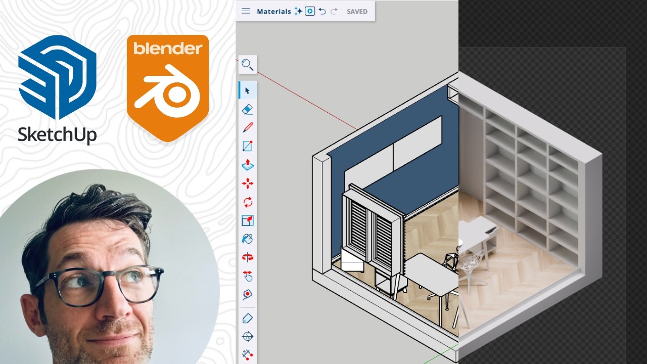 SketchUpWeb - 11 - Рабочий процесс SketchUp Blender Vizcom