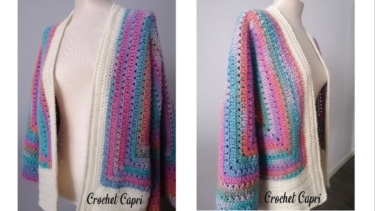 CÓMO HACER UN CÁRDIGAN CON 2 Hexágonos ❄️🍂 #CARDIGAN #crochet