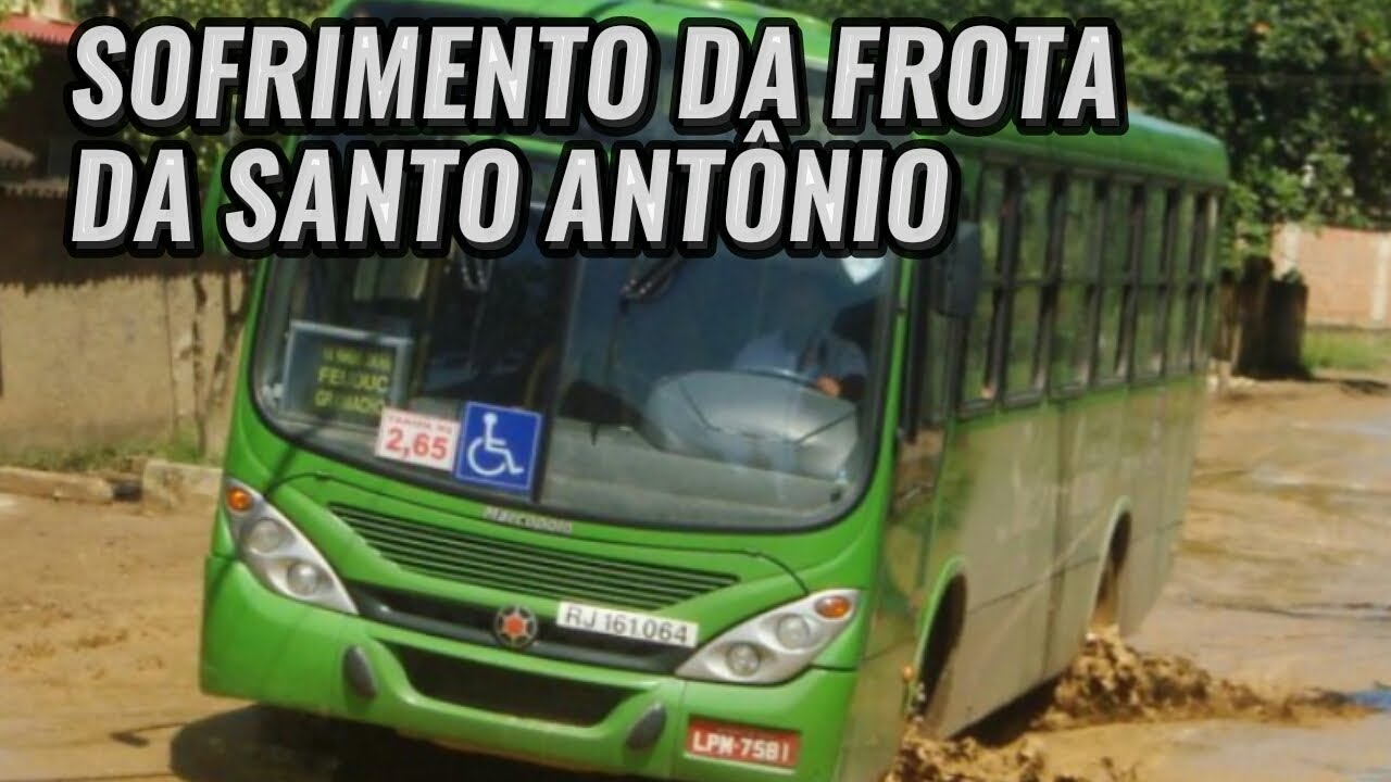 318 - Ônibus da Santo Antônio sofrendo nas ruas de BELFORD ROXO