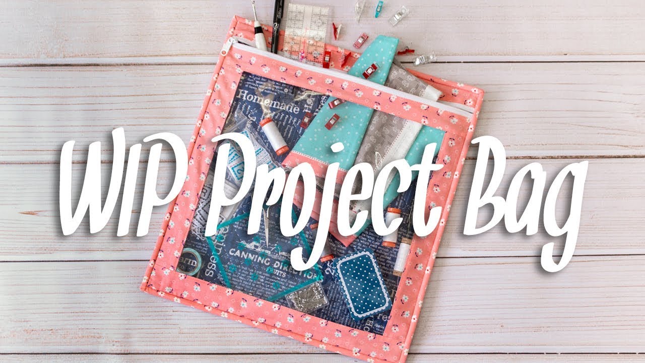 How to make an easy WIP Project Bag with Vinyl and a Zipper | Fat Quarter Shop