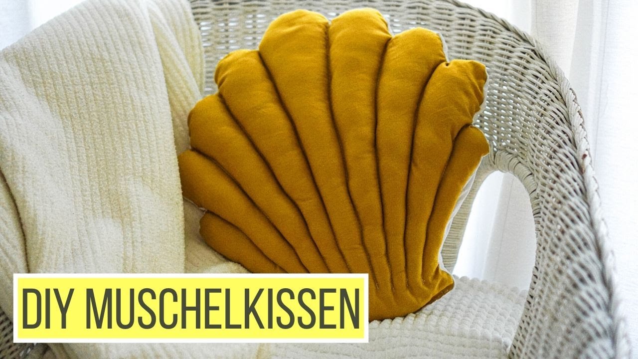 Muschelkissen selber nähen | DIY Deko - Anleitung Kissen in Muschelform inkl Schnittmuster DEUTSCH