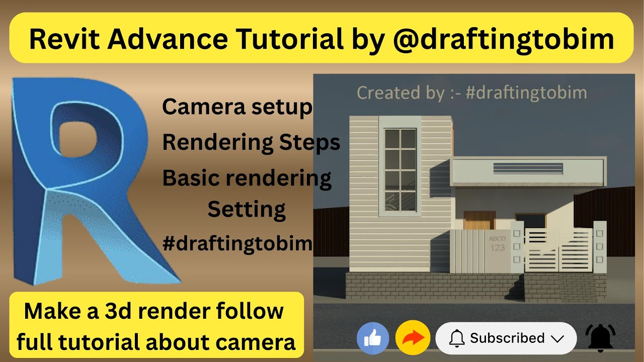 Render a model using these steps #revit #draftingtobim #revitbim