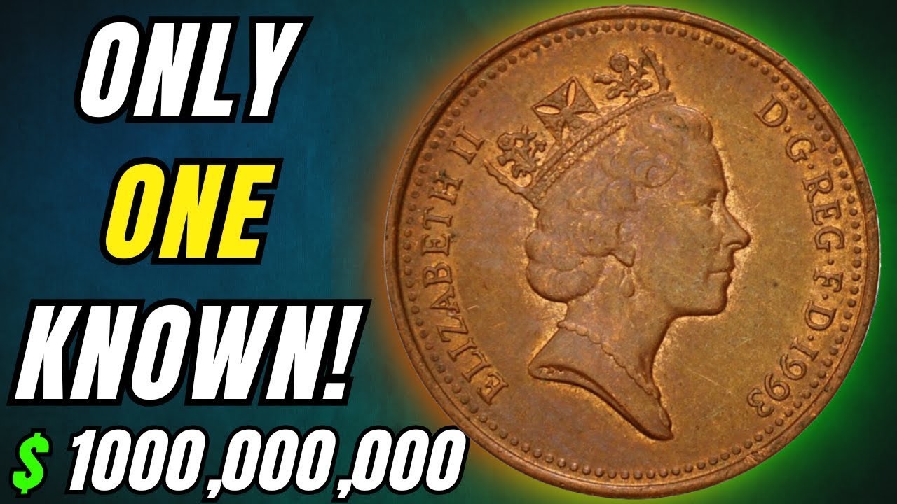 Rare 1993 UK Elizabeth II One Penny Coin | Ultra Valuable British Coin!