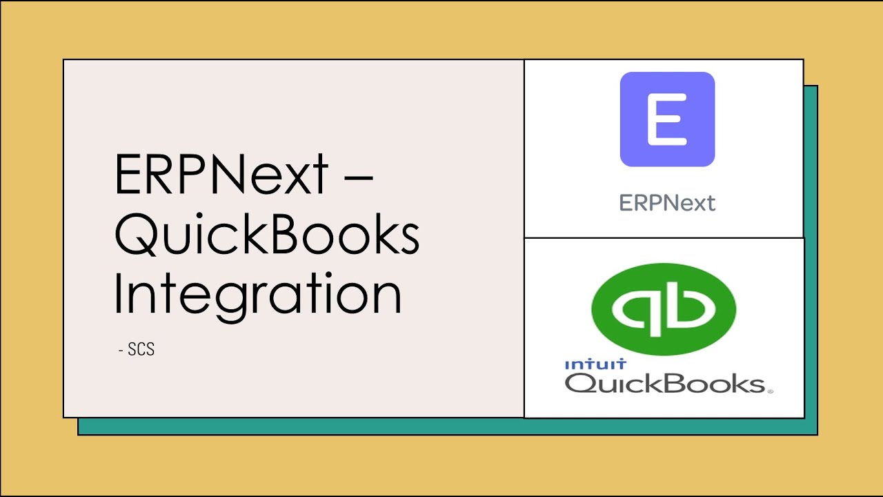 ERPNext - QuickBooks Integration