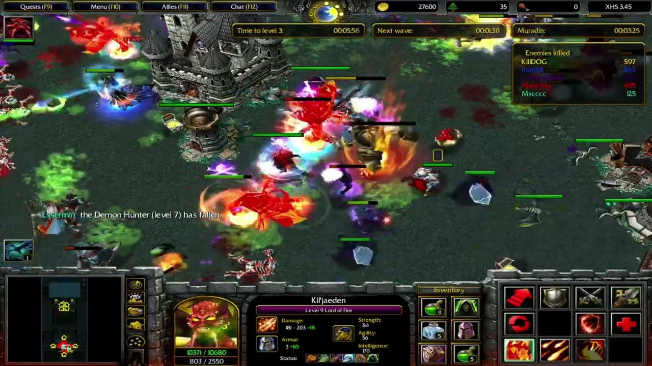 Warcraft III: X hero siege 3.45 English | Kiljaeden. 8 ways