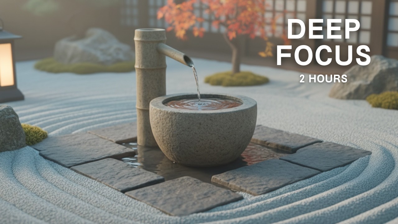 Deep Focus Music (2 Hours) – Zen Garden Ambient | Shakuhachi Flute